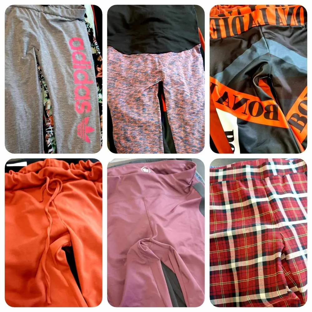 Balík 535, 5,2 Kg Dámské legíny, kalhoty do gumy, 3/4 kalhoty, 1 jakost + cream, velikost M, L, okrajově psáno XL, 23 ks