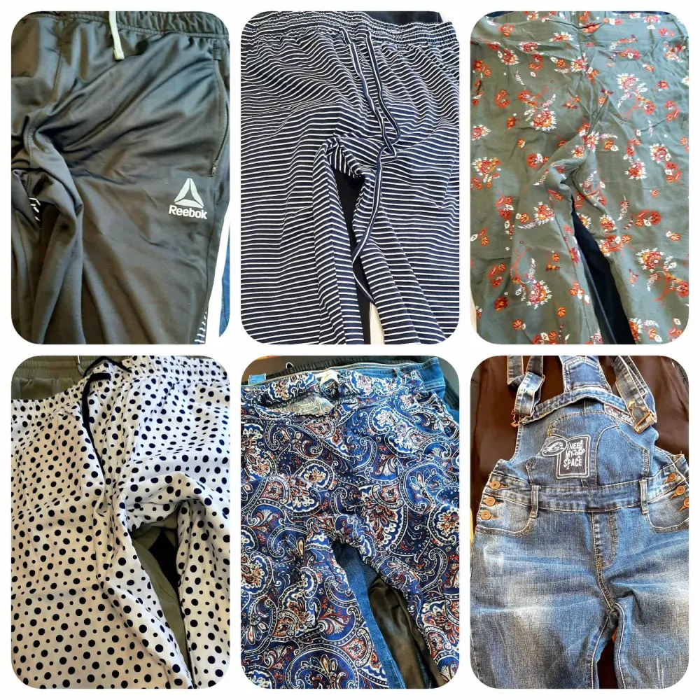 Balík 536, 9,4 Kg Dámské legíny, kalhoty do gumy, 3/4 kalhoty, 1 jakost + cream, velikost XL, okrajově menší, 31 ks