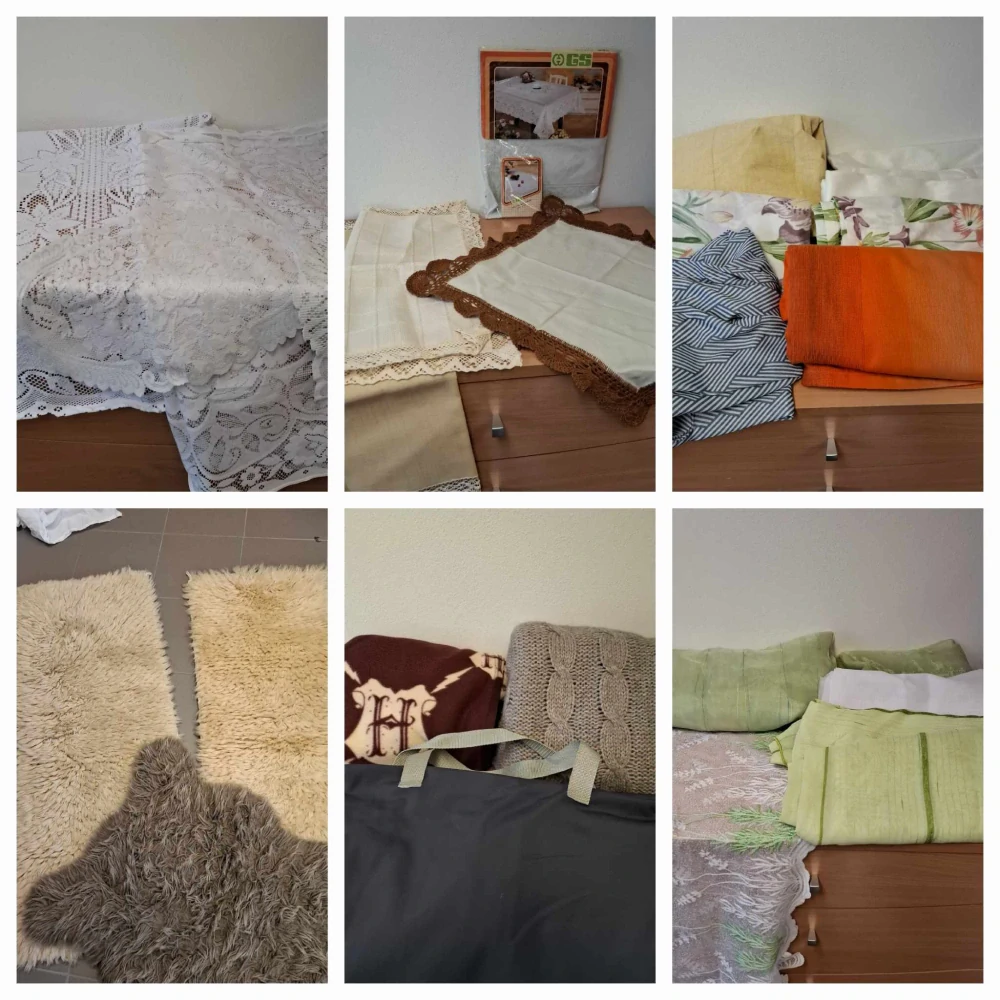 Balík 37, 13,6 Kg, Dečky, záclony, závěsy, ubrusy, deky atd., 1 jakost, něco 2 jakost