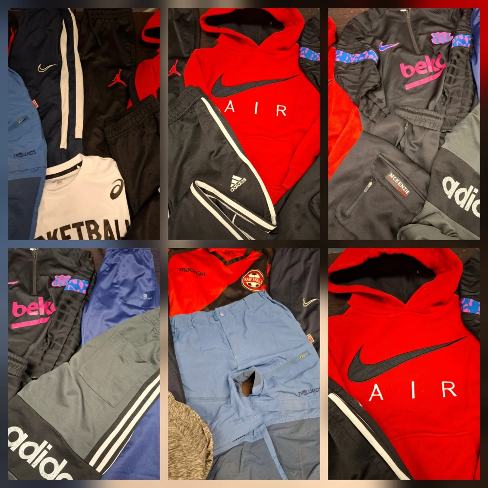 Balík 794/25 – 6 kg – Chlapecké sportovní oblečení 👟👧 – 30 ks – kvalita 1 jakost, pár kousků 2. jakost, velikosti 134-158 , Anglie