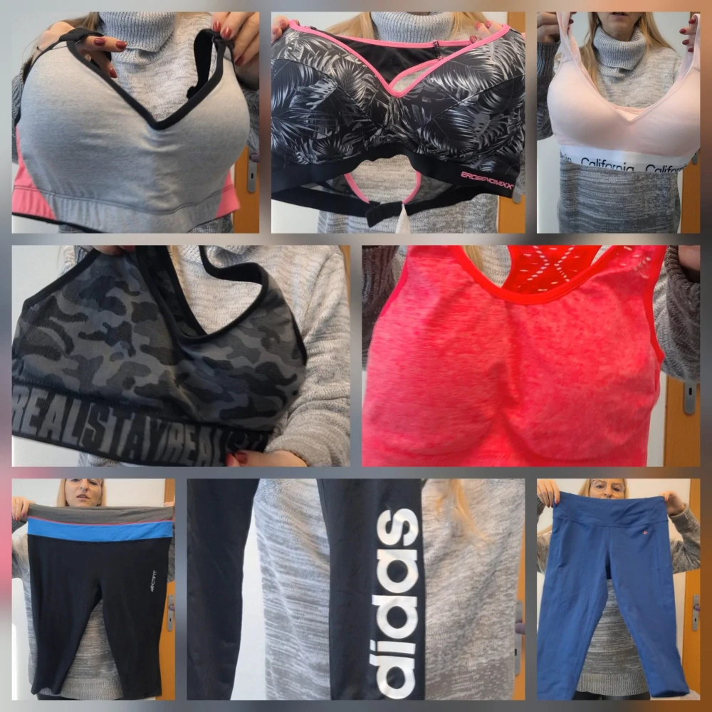 Balík 78/26 – 3 kg dámské legíny + sportovní podprsenky, první jakost, mix velikostí