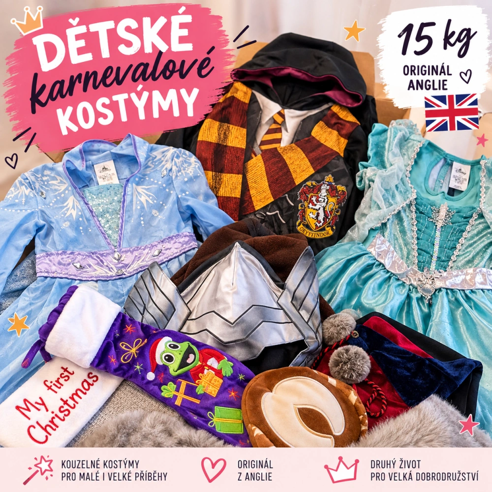 Balík 868/26, 15 kg – Dětský karneval, mix kvalit 1, 2, 3, Originál Anglie 🇬🇧