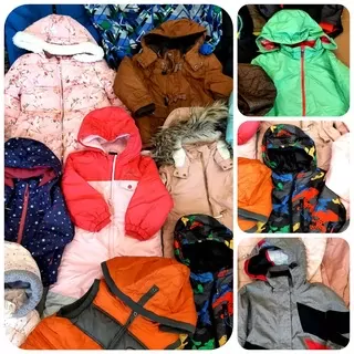 Výběrové dětské zimní bundy, 1 jakost + cream, 0-13 let