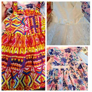 Balík 570/25 – 1,52 kg – Dívčí mix šatiček – 17 ks – 1. jakost + cream