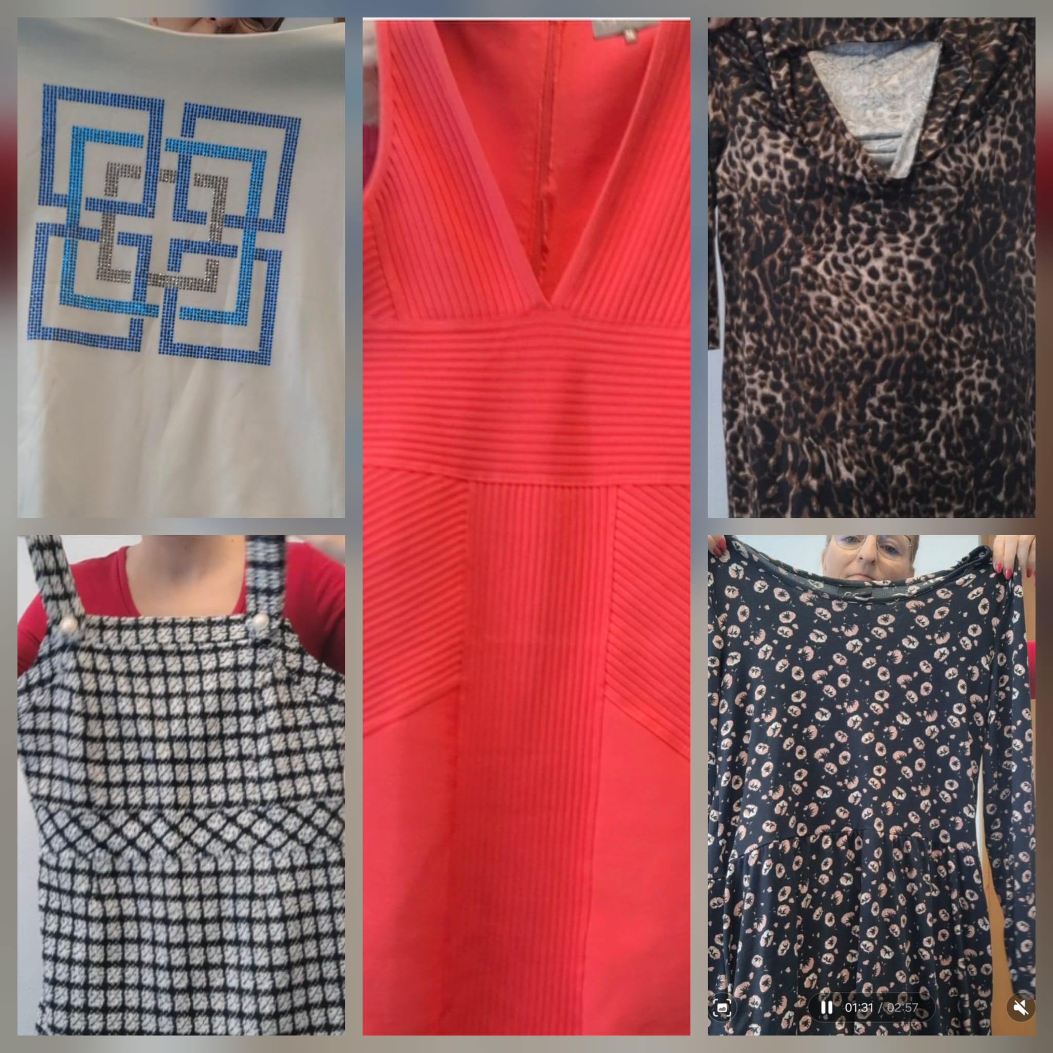 Balík 867/25 – 4,5 kg – Výběrové dámské šaty jarní – 1. jakost + cream – mix náhodných velikostí