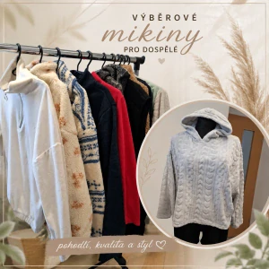 Balík 758/56 – Výběrové flísové mikiny pro dospělé – 1. jakost + cream