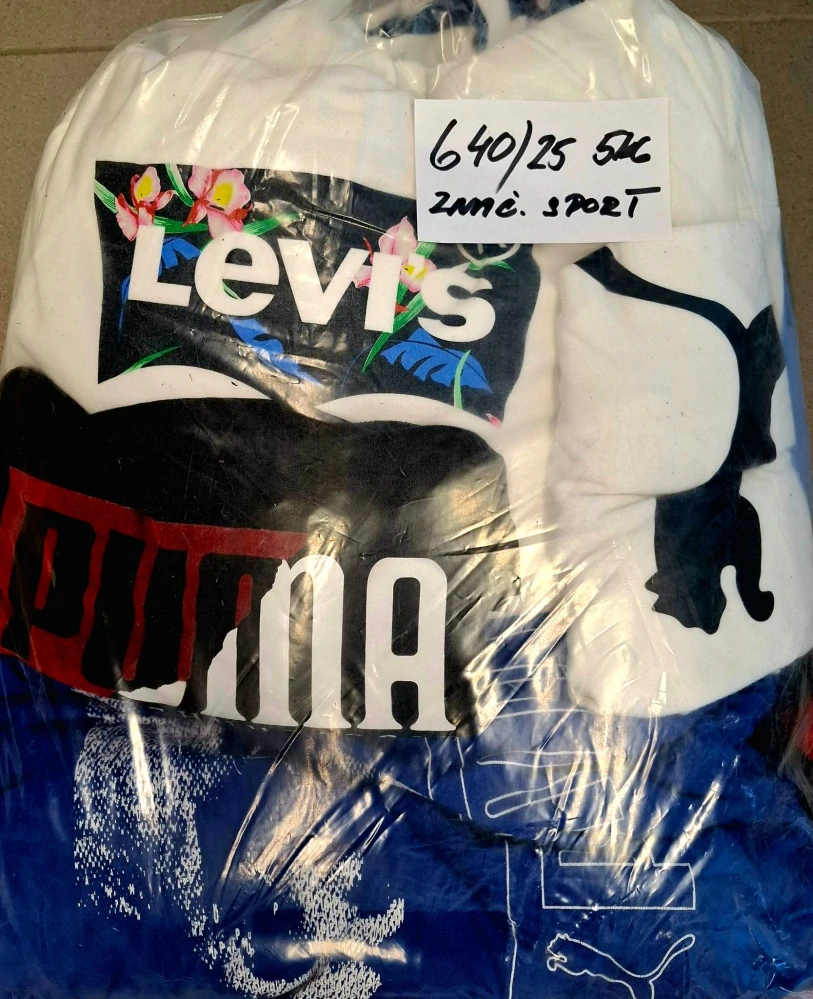 Balík 640/25, Značkový sport pro dospělé a děti + jiné značky., Originál 5 kg,1,2 jak.