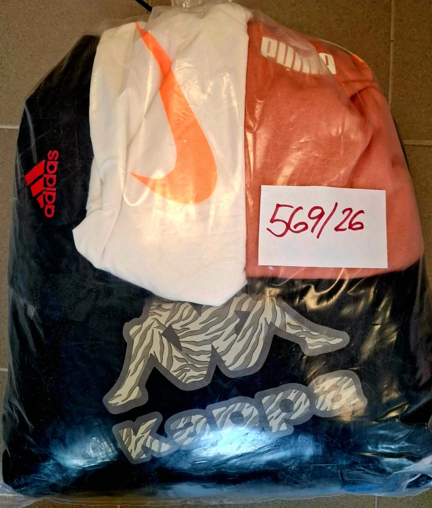 Balík 569/26, Značkový sport pro dospělé a děti + jiné značky., Originál 5 kg,1,2 jak.