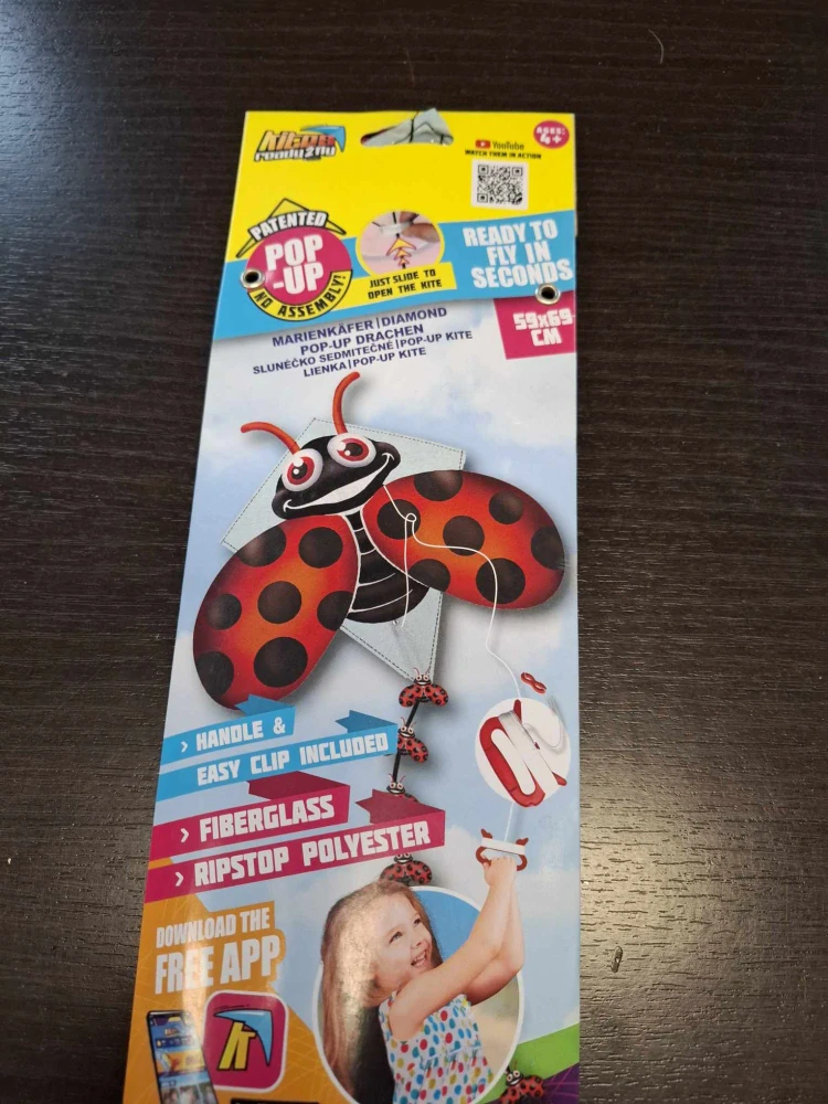 Hračka 992, 0,08 Kg Létající drak beruška, nový, rychlosložitelný