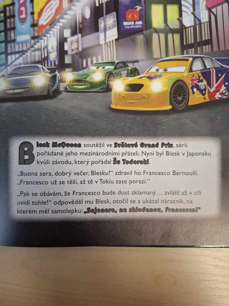 Kniha 1006, 0,42 Kg, Neonoví závodníci, Disney PIXAR, pěkný stav