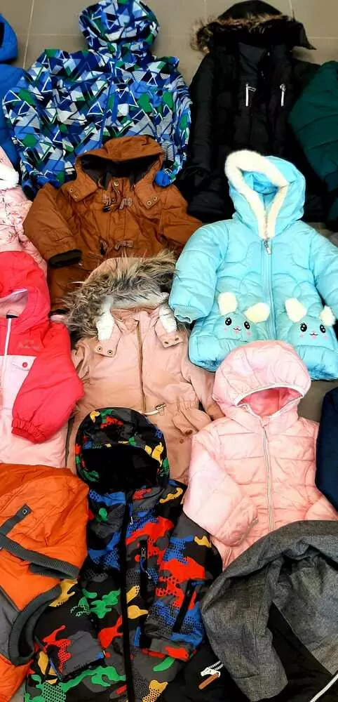 Výběrové dětské zimní bundy, 1 jakost + cream, 0-13 let