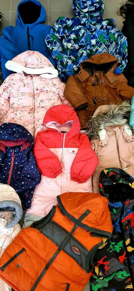 Výběrové dětské zimní bundy, 1 jakost + cream, 0-13 let